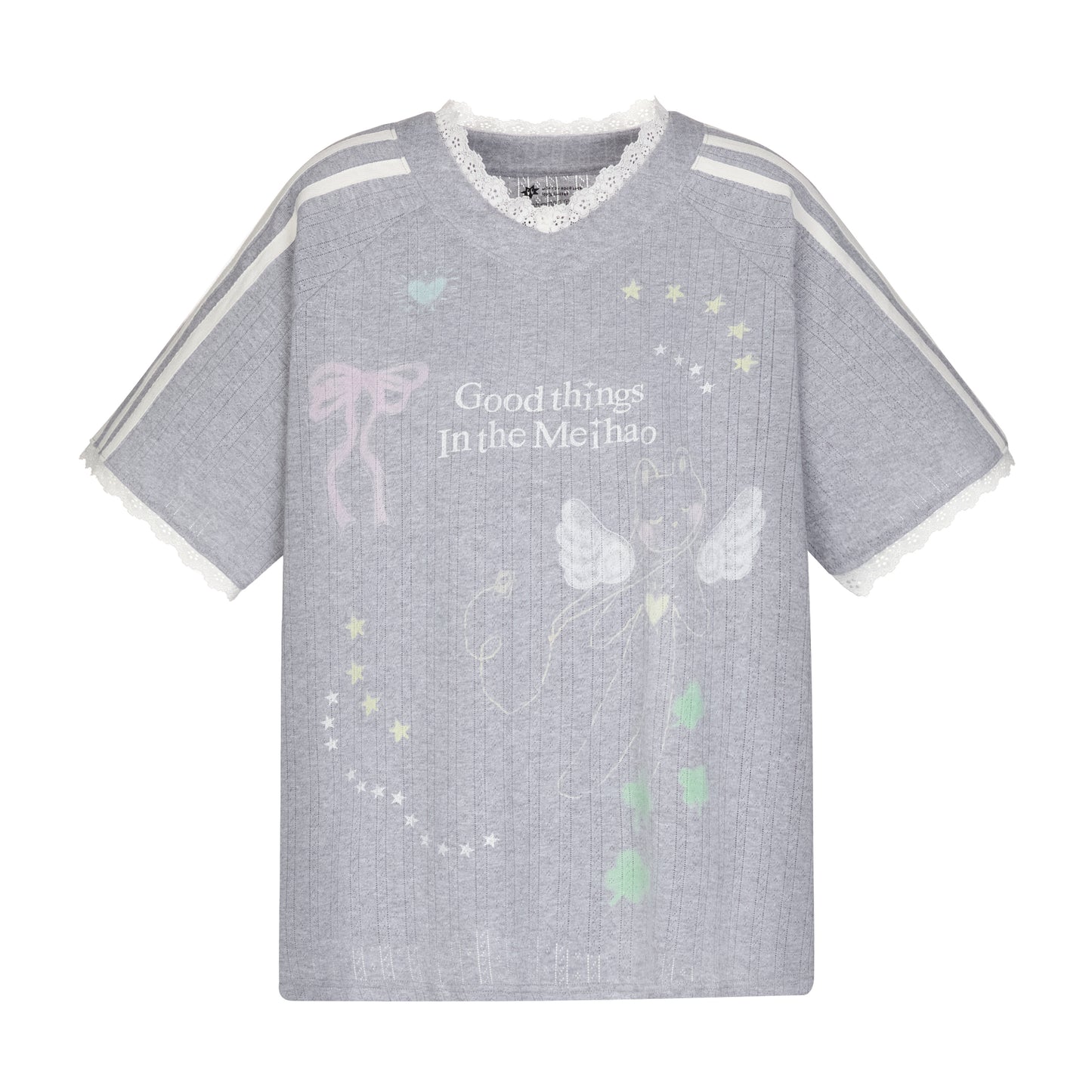 Meihao Store - Dreamy Graffiti Blokette Jersey T-Shirt