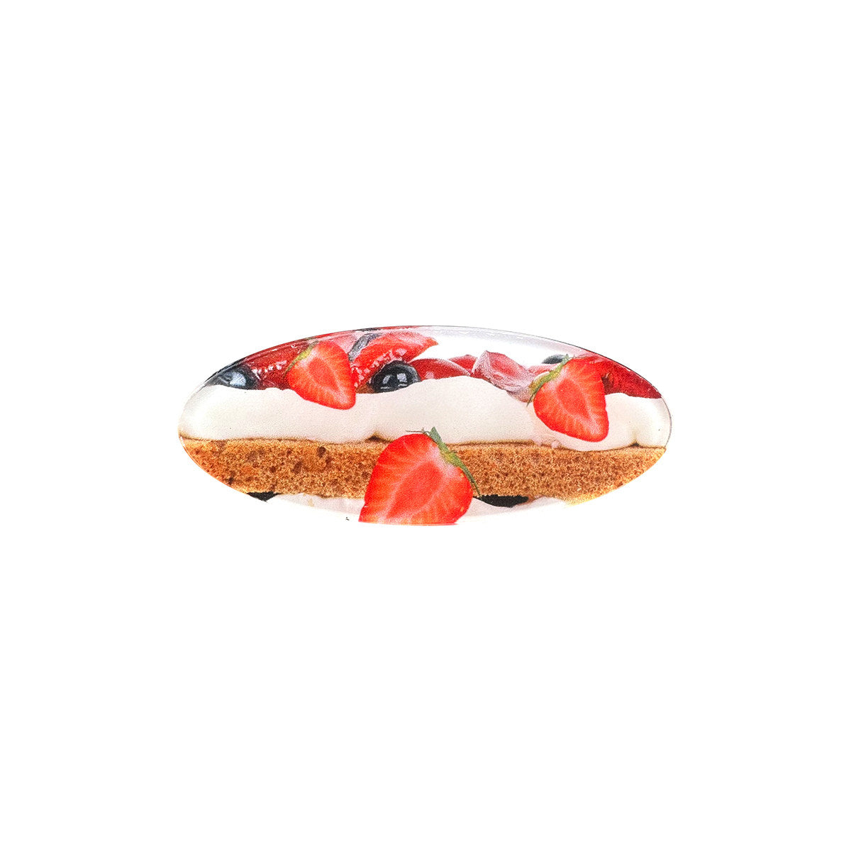 FRUITS - Strawberry Fruit Cake Hair Clip | Kawaii Japanese Hair Accessory hair clip Fruits Chocolate Cake - 1pc