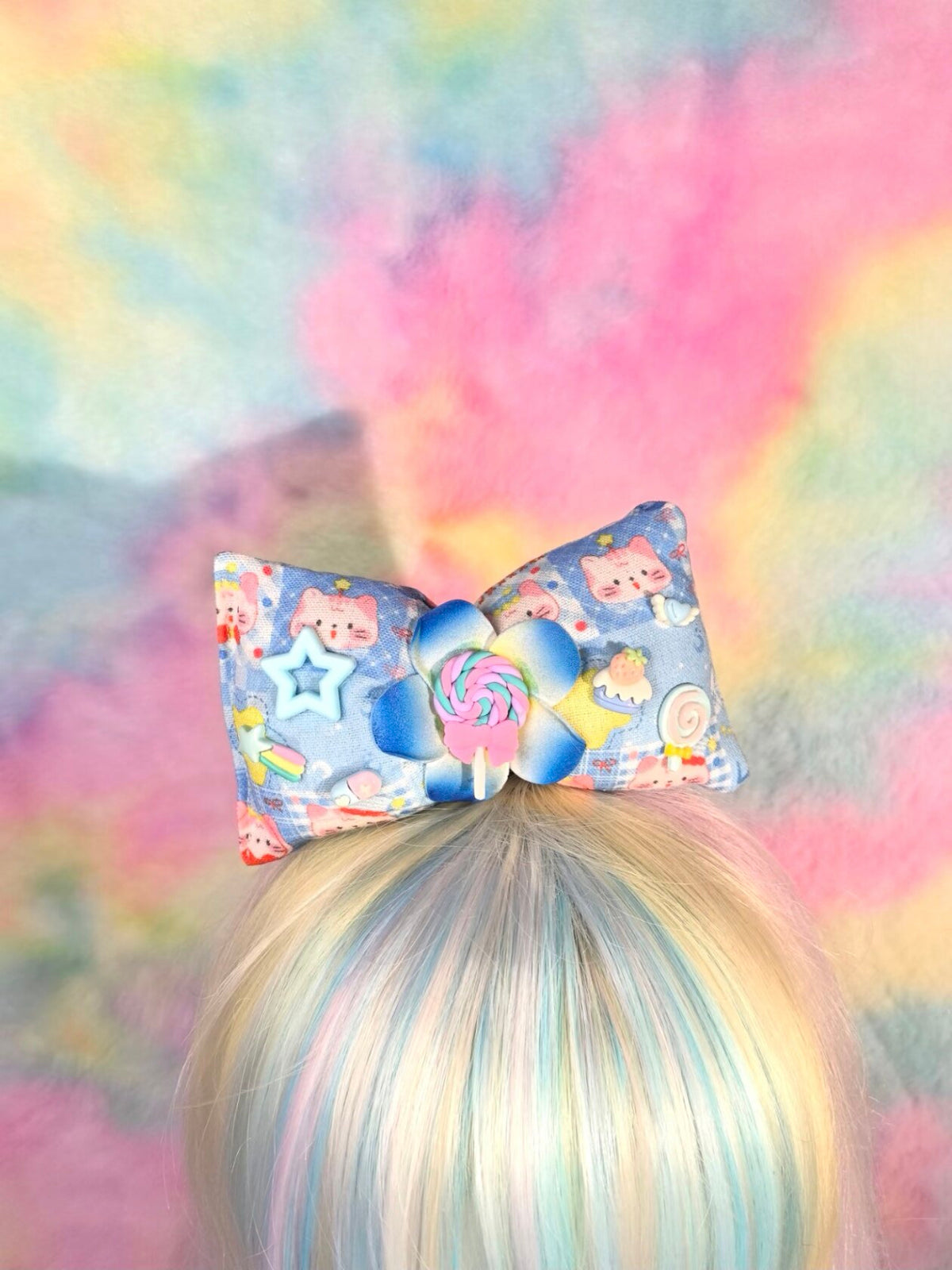 Luckywishstar - Colorful Padded Bow Hair Clip hair clip Luckywishstar 5