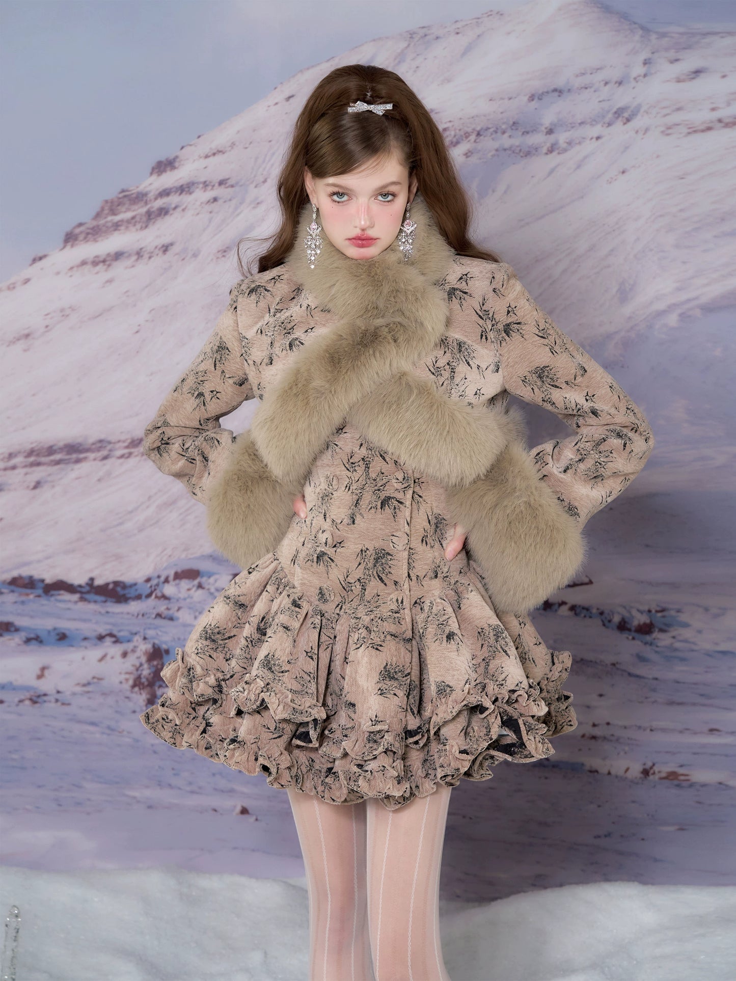 YZZI HE Retro Cozy Coat Dress Suit dress YZZI HE