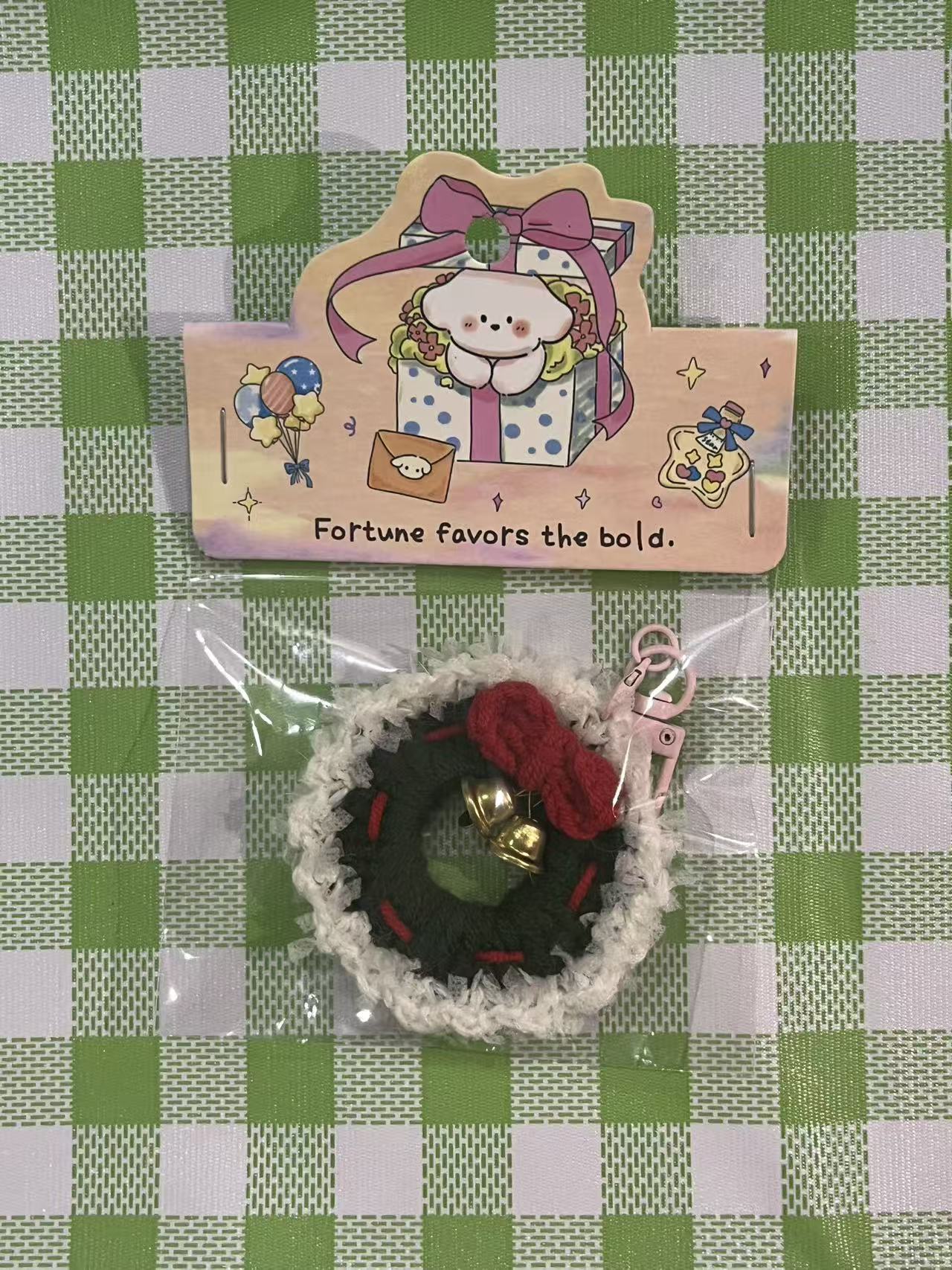 Handmade Kawaii Crochet Hair Clips Scrunchies Keychain hair clip Land Decora Xmas Keychain