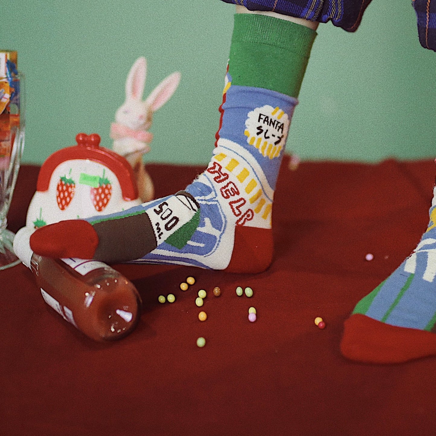 Harajuku Socks Unique Illustration Food-Themed Cute Japanese Mid-Calf Socks sock HELPHELP