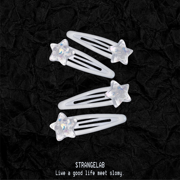 Strangelab Subtle Charm Transparent Sequin Star Hair Clip hair clip strangelab