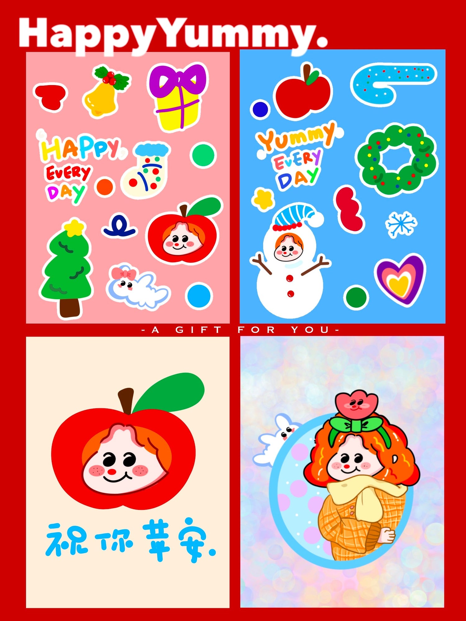 Happy Yummy brand collection featuring sweet and playful colors that embody a healing and fun lifestyle. Creative aesthetics designed to bring joy to everyday life with vibrant, cheerful pieces.