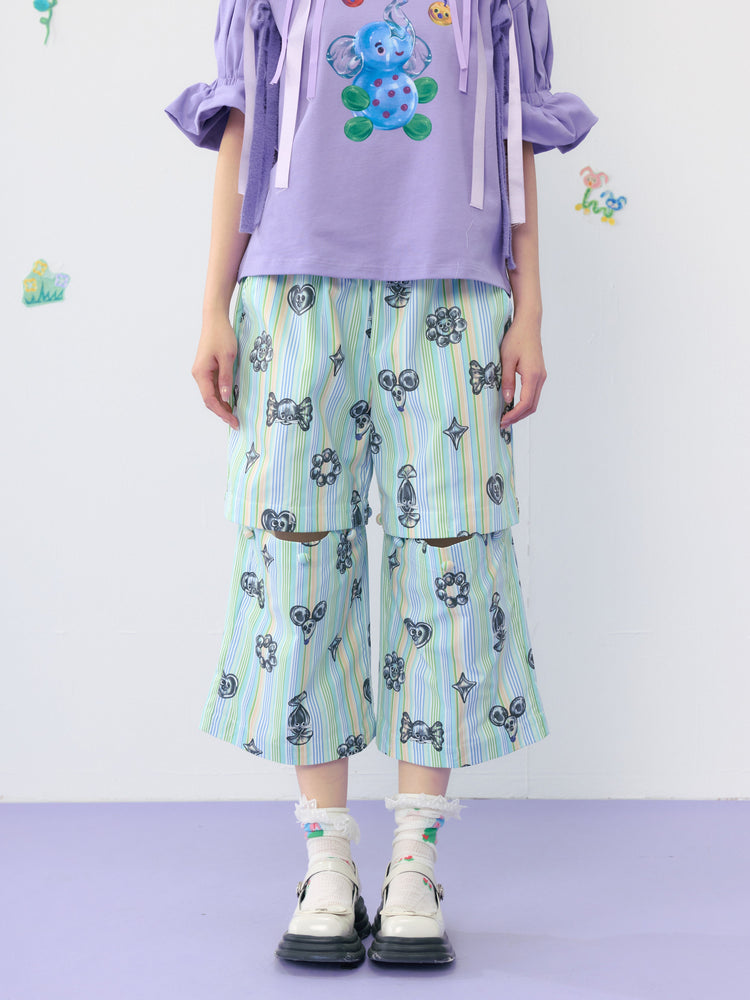 Land Decora Pants Collection featuring colorful joggers, trendy culottes, and stylish designs inspired by Decora Kei and Harajuku fashion. Perfect for mixing and matching, adding comfort and flair to your wardrobe.