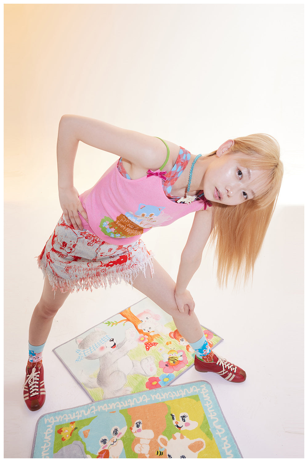 TNTNTUTU brand collection featuring cute, retro-inspired clothes, accessories, and toys. Known for dreamy prints and traditional fabrics, blending practicality with whimsical, imaginative fashion for a beautiful future.