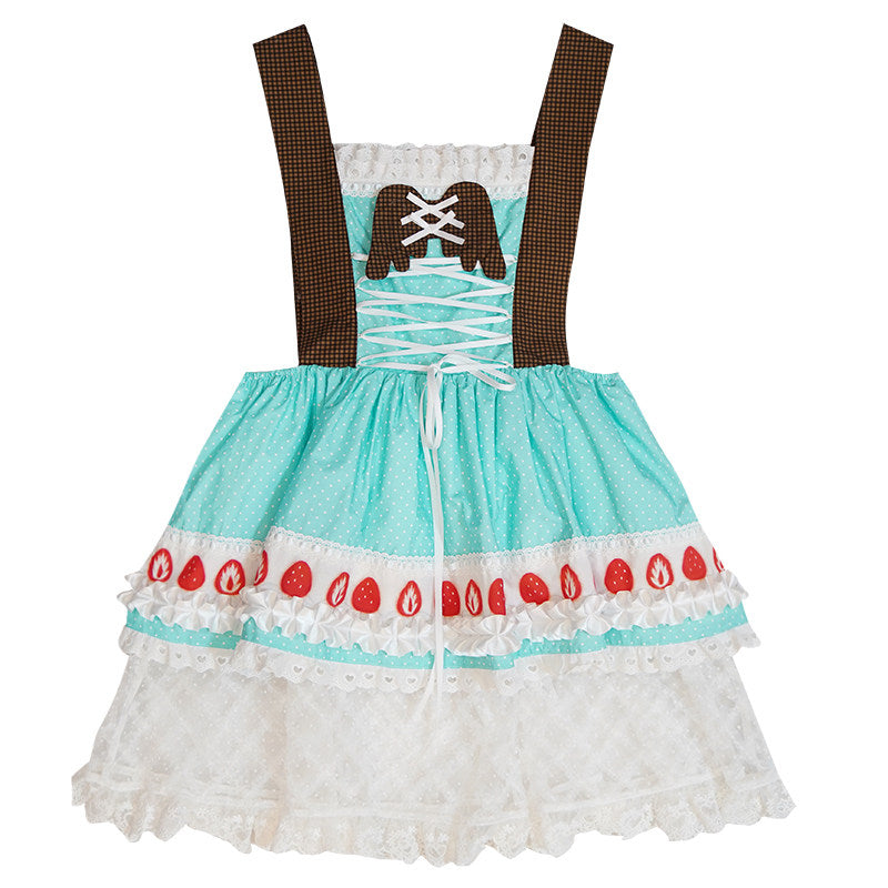 Daytoday Everyday Institute - Strawberry Bow Wing Dress dress daytoday everyday institute