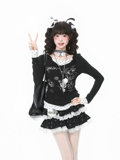 Languid Park - Y2K Layered Long Sleeve Tee shirt Languid Park