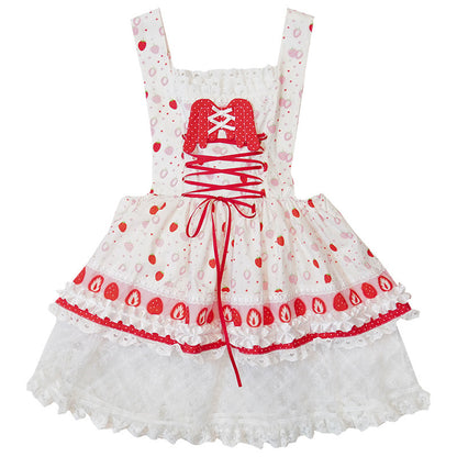 Daytoday Everyday Institute - Strawberry Bow Wing Dress dress daytoday everyday institute
