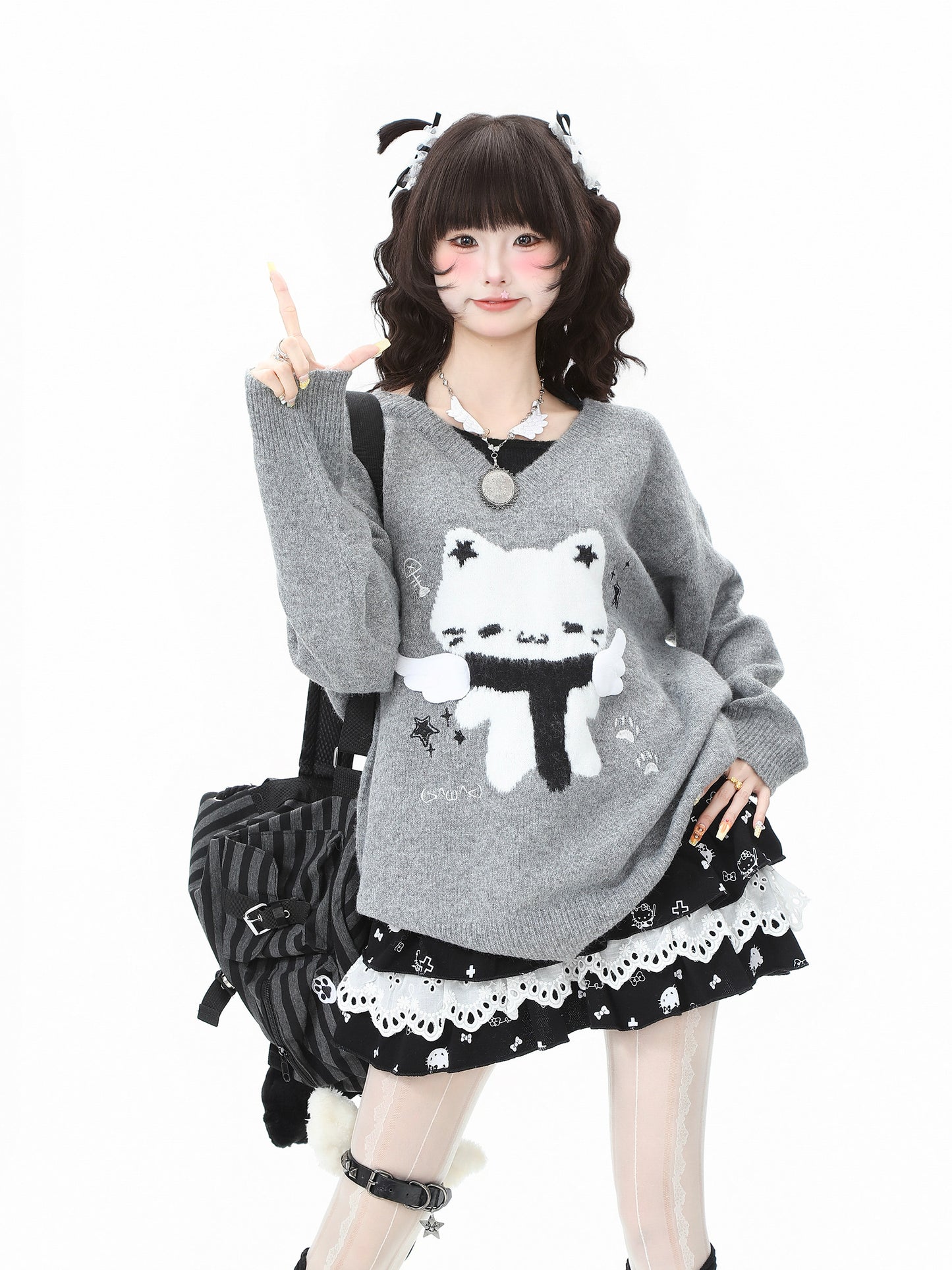 Languid Park - Cat Halter Layered Sweater sweater Languid Park