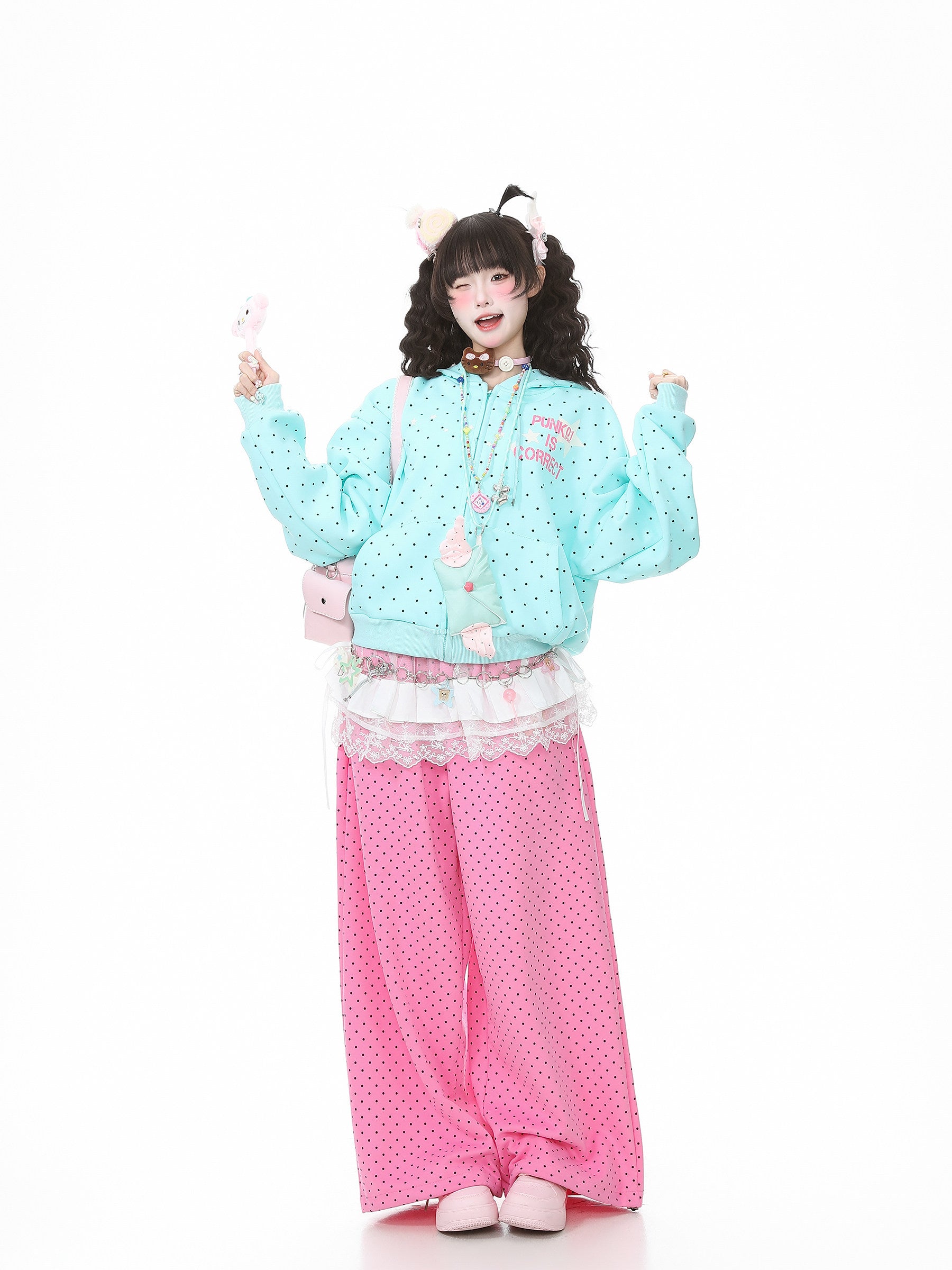 Languid Park - Star Polka Hoodie Cardigan jacket Languid Park