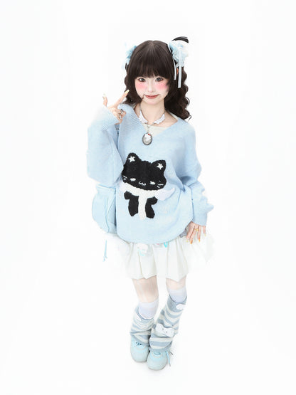 Languid Park - Cat Halter Layered Sweater sweater Languid Park