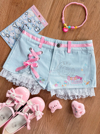 Bunny Planet - Embroidered Detachable Overalls overall bunnyplanet