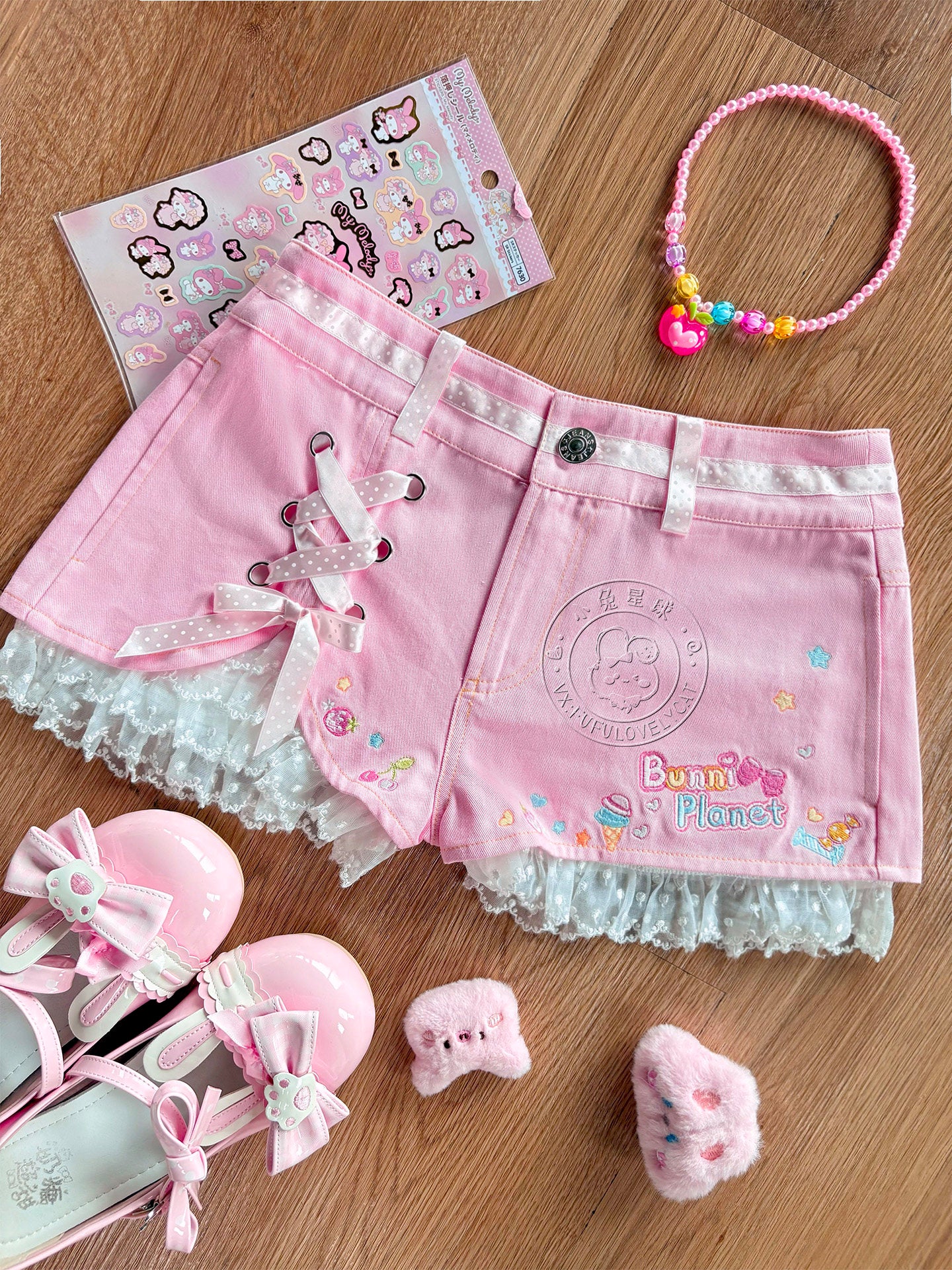 Bunny Planet - Embroidered Detachable Overalls overall bunnyplanet