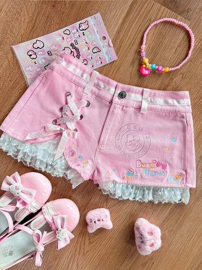 Bunny Planet - Embroidered Detachable Overalls overall bunnyplanet