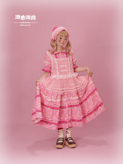 LULULULU - Two-Tone Polka Dot Tulle Lolita Apron Overskirt overskirt LULULULU