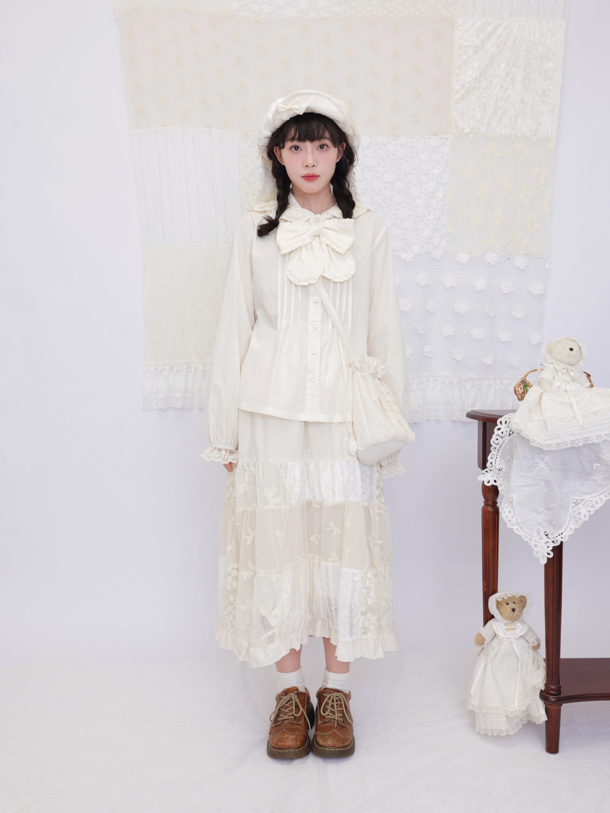 SemenCoicis - Lace Patchwork Cake Skirt skirt SemenCoicis