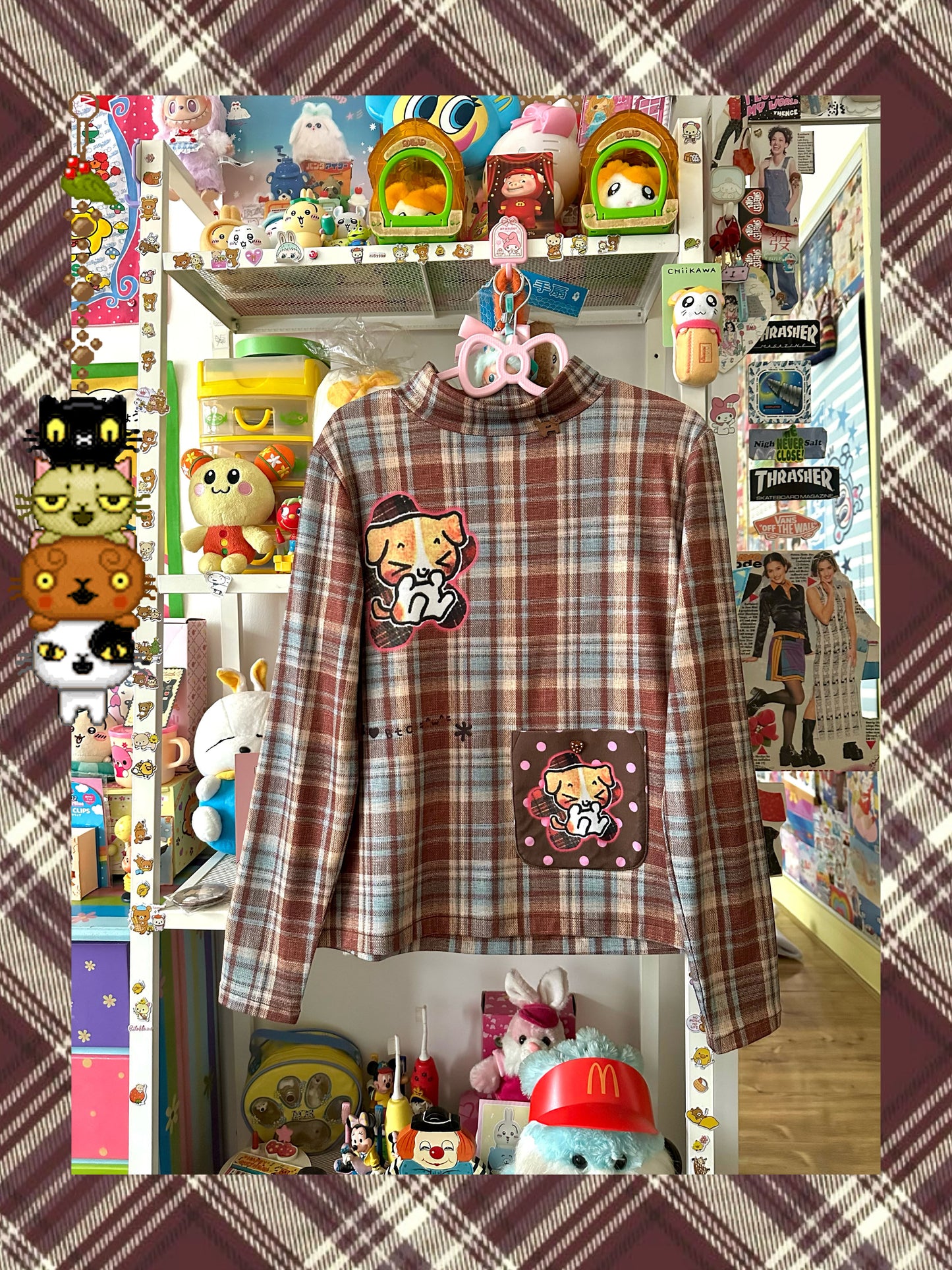 Bodytalk - Vintage Dog Print Long Sleeve Tee shirt bodytalk