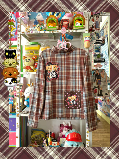 Bodytalk - Vintage Dog Print Long Sleeve Tee shirt bodytalk