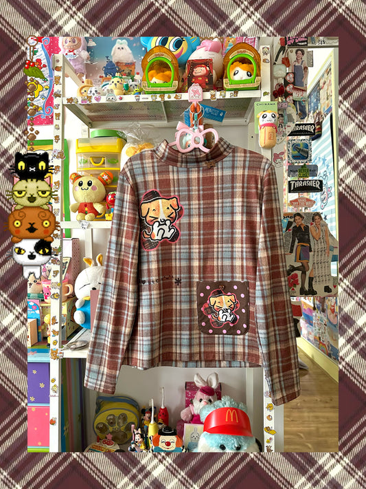 Bodytalk - Vintage Dog Print Long Sleeve Tee shirt bodytalk