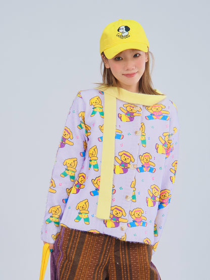 MeowMeow Bug - Kawaii Gym Dog Knit Cardigan