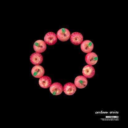 Duoxi - Kawaii Lucky Apple Fruit Charm Beaded Bracelet bracelet DuoXi