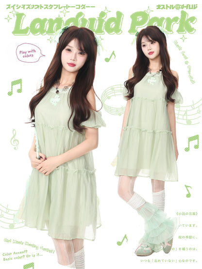 Languid Park - French Green Tea Party Princess Dress dress Languid Park