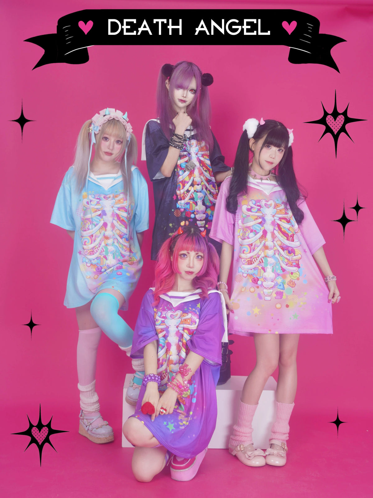 Dream Bubble - Harajuku Sailor Collar T-Shirt Dress dress Dream Bubble