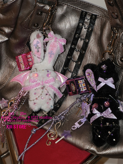 XIII STORE - Gothic Bunny Charm Keychain keychain XIII STORE
