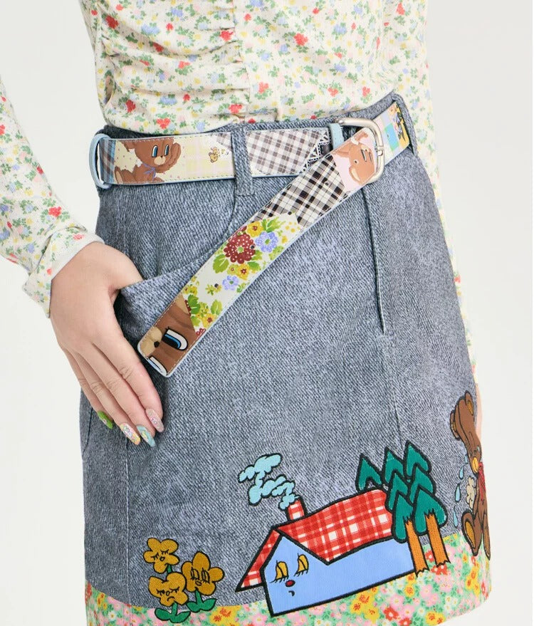 tntntutu - Teddy Patchwork Print Belt belt tntntutu
