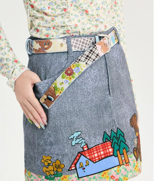 tntntutu - Teddy Patchwork Print Belt belt tntntutu