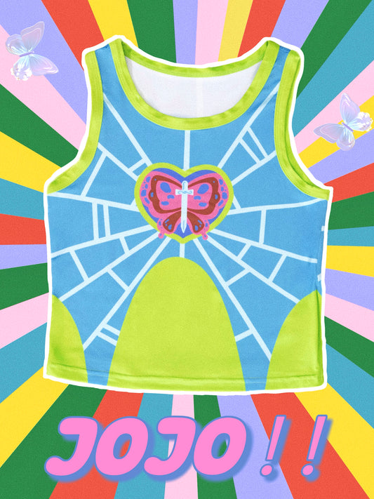 MeowMeow Bug - Kawaii Slim Fit Jolyne Cujoh Tank Top JoJo Style camisole MeowMeow Bug