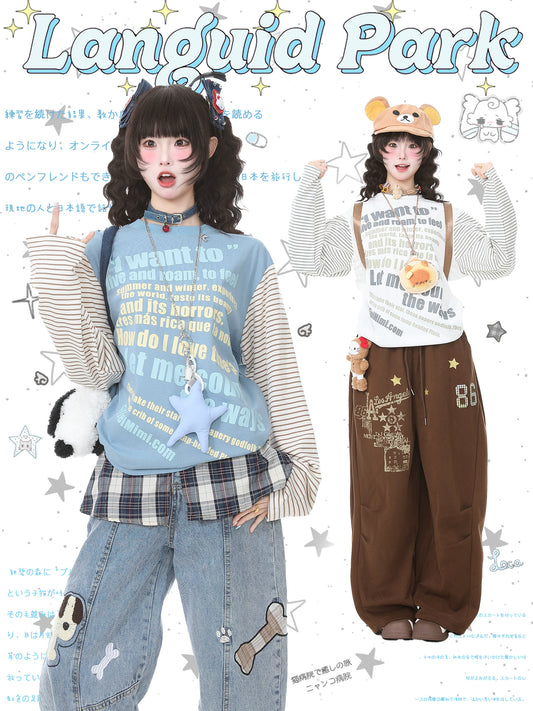 Languid Park - Retro Stripe Long Sleeve Tee shirt Languid Park