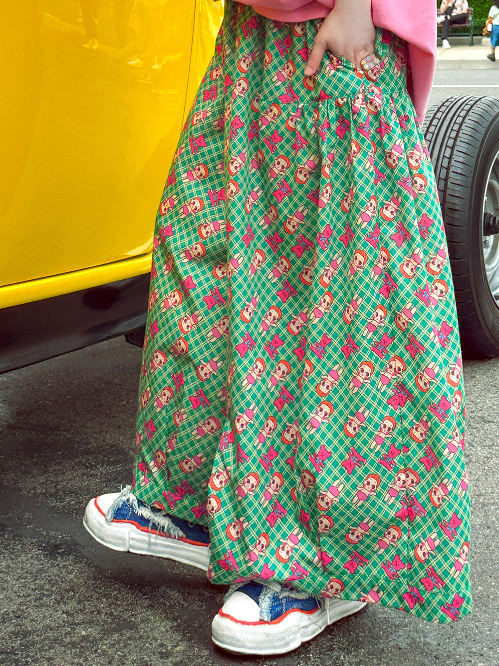 Made in ZZZ - Green Wide-Leg Skort Pants pants made in zzz