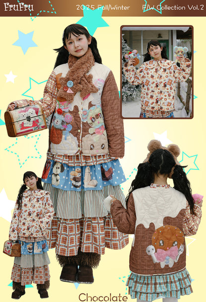 frufru - Kawaii Doll Quilted Jacket jacket frufru