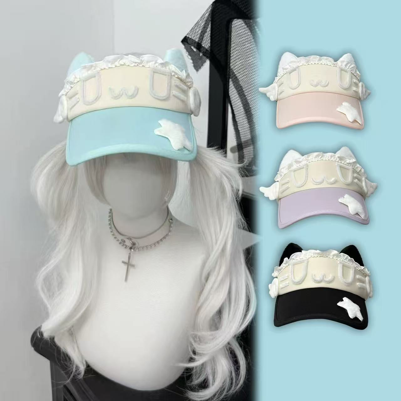 1Gangster Inn - Cat Ear Japanese Sun Visor Hat hat 1GASTERINN