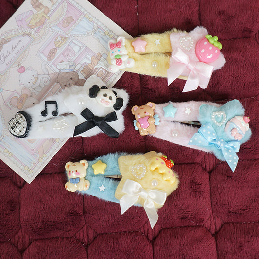 Maojiang Decora Kei Plush Star Clip hair clip maojiang