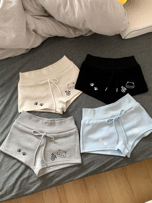 Blurred Bear - Kawaii Printed Cotton Shorts shorts Blurred Bear