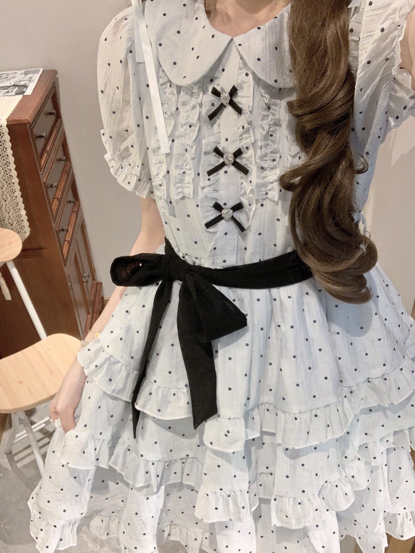 Blurred Bear - Polka Dot Princess Dress Land Decora
