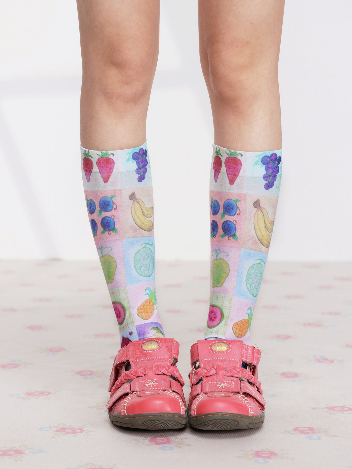 FRUITS - Fruit Print Mid-Calf Socks sock Fruits