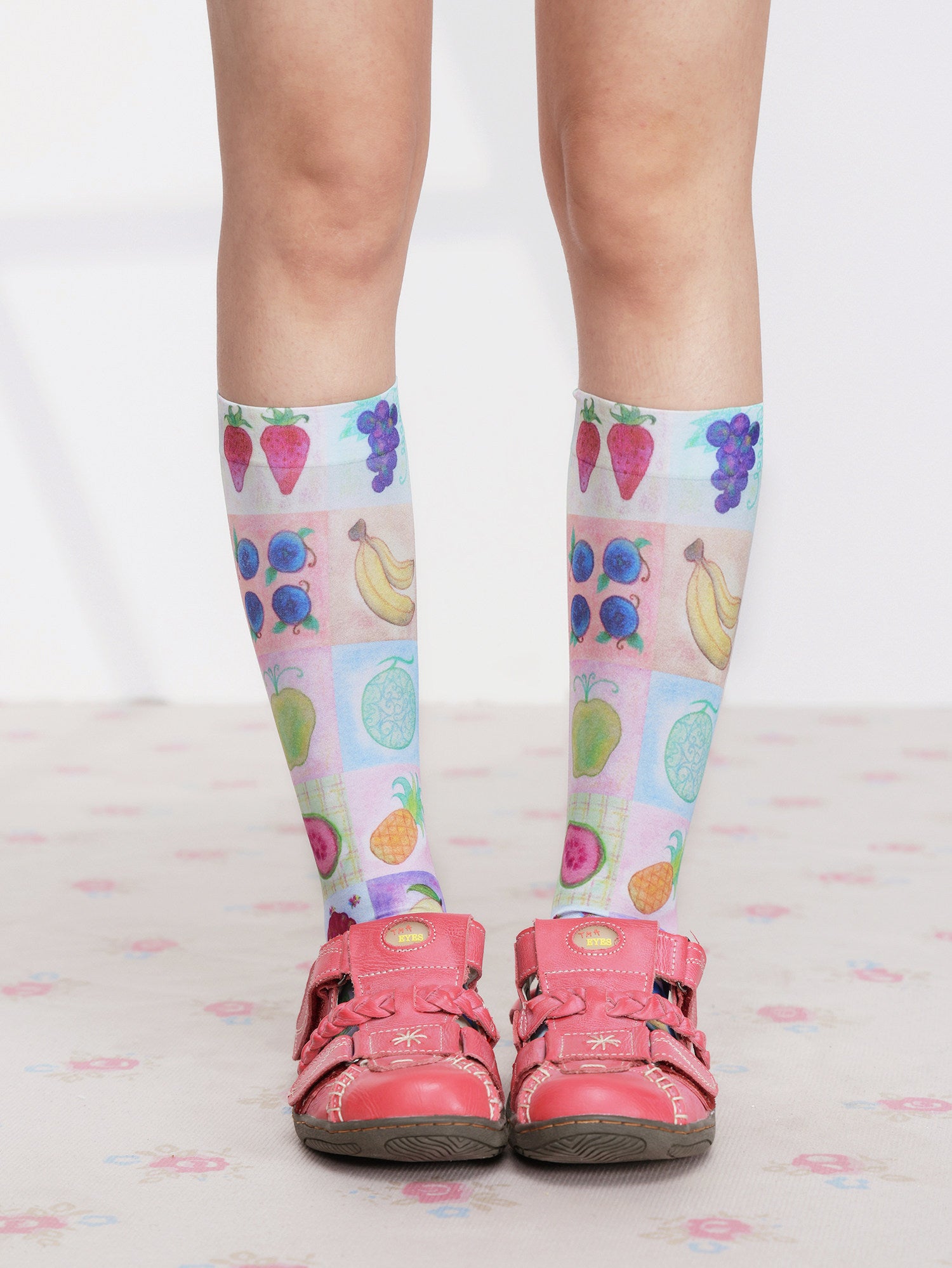 FRUITS - Fruit Print Mid-Calf Socks sock Fruits