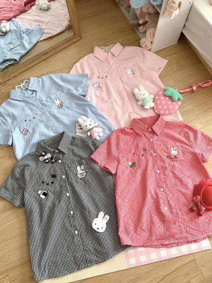 Blurred Bear - Plaid Bunny Shirt shirt Blurred Bear