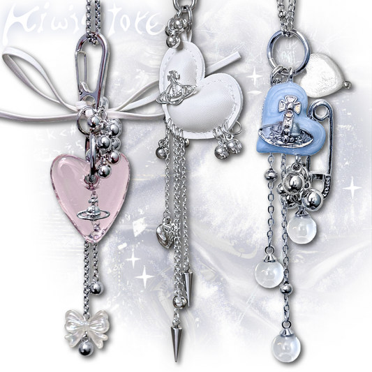 Kiwi Store - Y2K Clear Heart Pendant Necklace necklace kiwi store