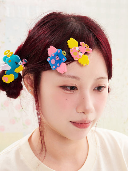 NIKKOU Kawaii Acrylic Hair Accessory | Harajuku Angel Animal Hair Clip hair clip Nikkou home