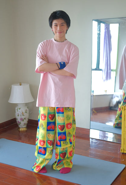 No Blue Today - Fruit Print Wide Leg Pants pants No Blue Today