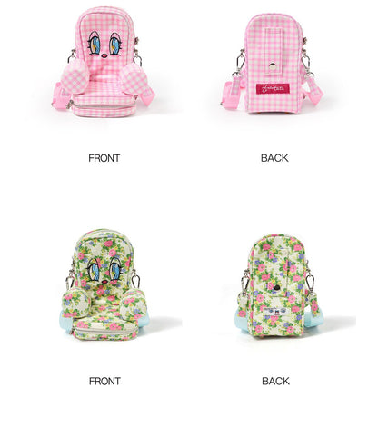 tntntutu - Pink Plaid Floral Sofa Crossbody Bag bag tntntutu