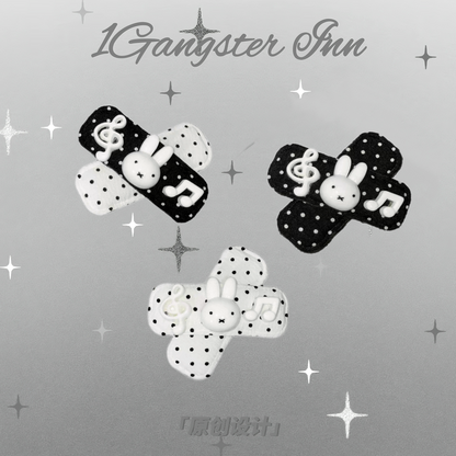 1Gangster Inn - Polka Dot Miffy Rabbit Hair Clip hair clip 1GASTERINN