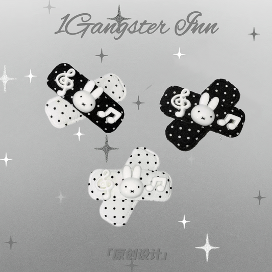 1Gangster Inn - Polka Dot Miffy Rabbit Hair Clip hair clip 1GASTERINN