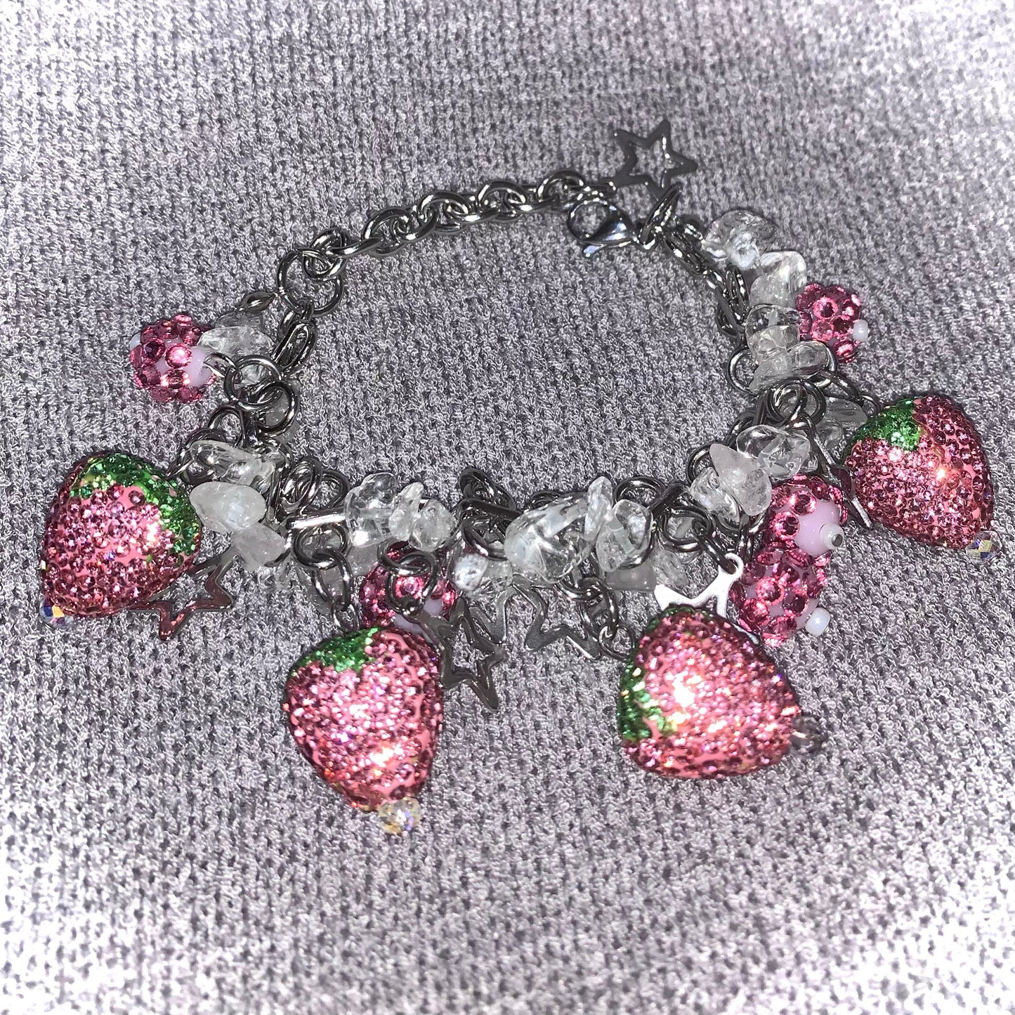 Pocketbabe - Sparkly Strawberry Crystal Bracelet bracelet pocket babe