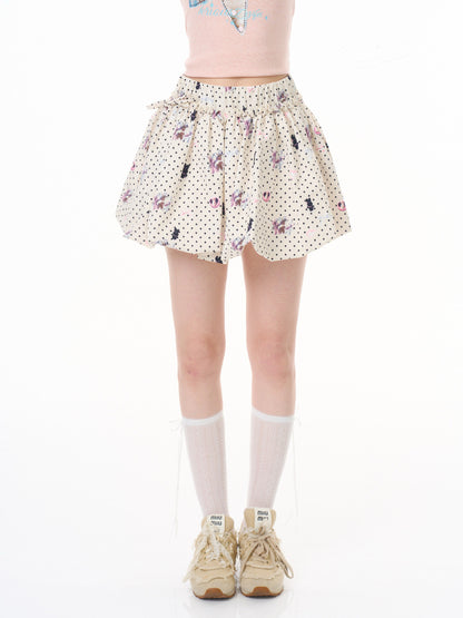 ziziFei - Bunny Polka Puff Mini Skirt skirt ziziFei